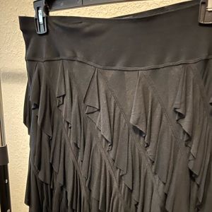 INC Ruffle Black Skirt